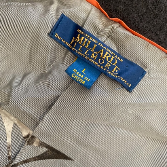 Pre-Owned Millard Fillmore Military-Style Wool Blend Cropped Peacoat – Size L - Picture 6 of 9